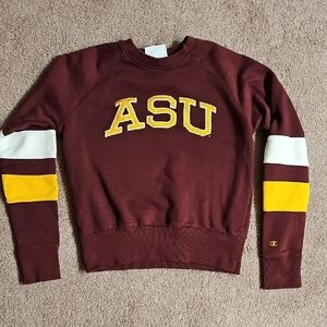 Champion Women's Burgundy ASU Crewneck Sweater